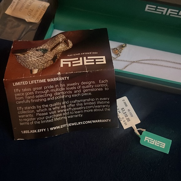 EFFY Diamond Panther Green Tsavorite 14K Yellow Gold Mini Rolo Necklace - Picture 10 of 12